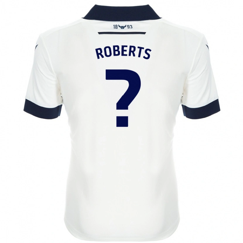 DanxenキッズAmber Roberts#0ホワイト ネイビーブルーアウェイシャツ2024/25ジャージーユニフォーム