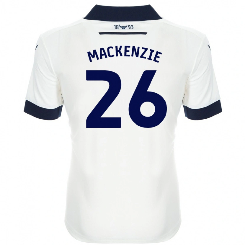 DanxenキッズHannah Mackenzie#26ホワイト ネイビーブルーアウェイシャツ2024/25ジャージーユニフォーム