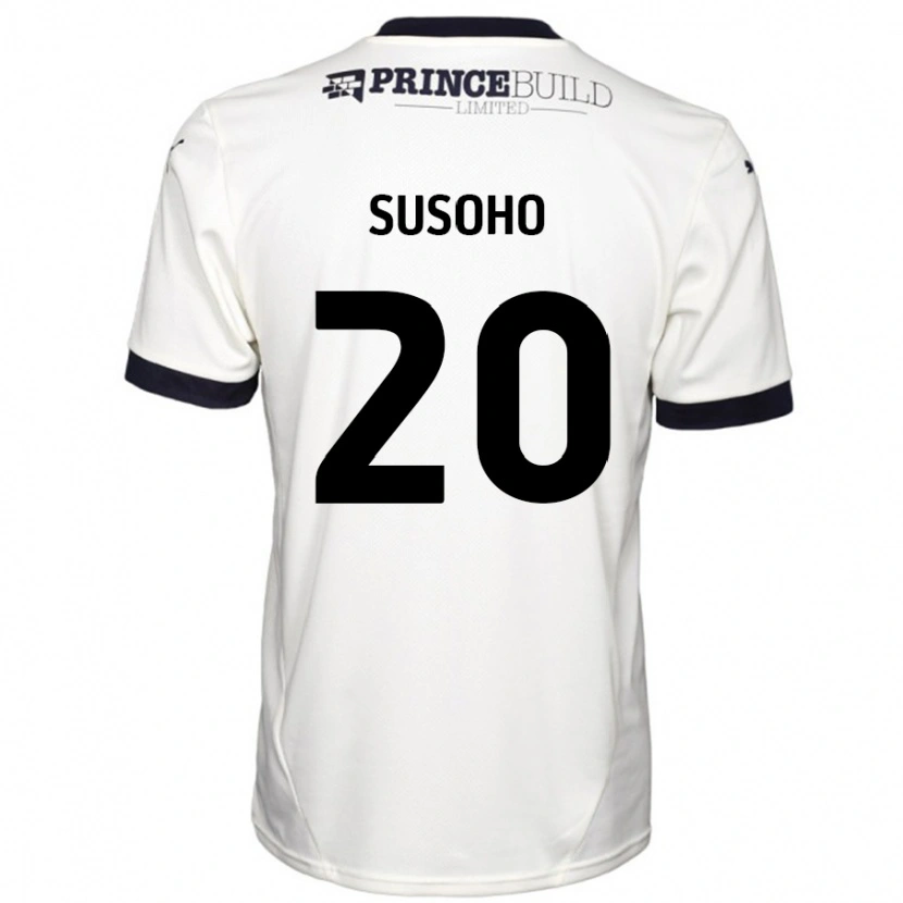 Danxenキッズマハマドウスソホ#20オフホワイト ブラックアウェイシャツ2024/25ジャージーユニフォーム