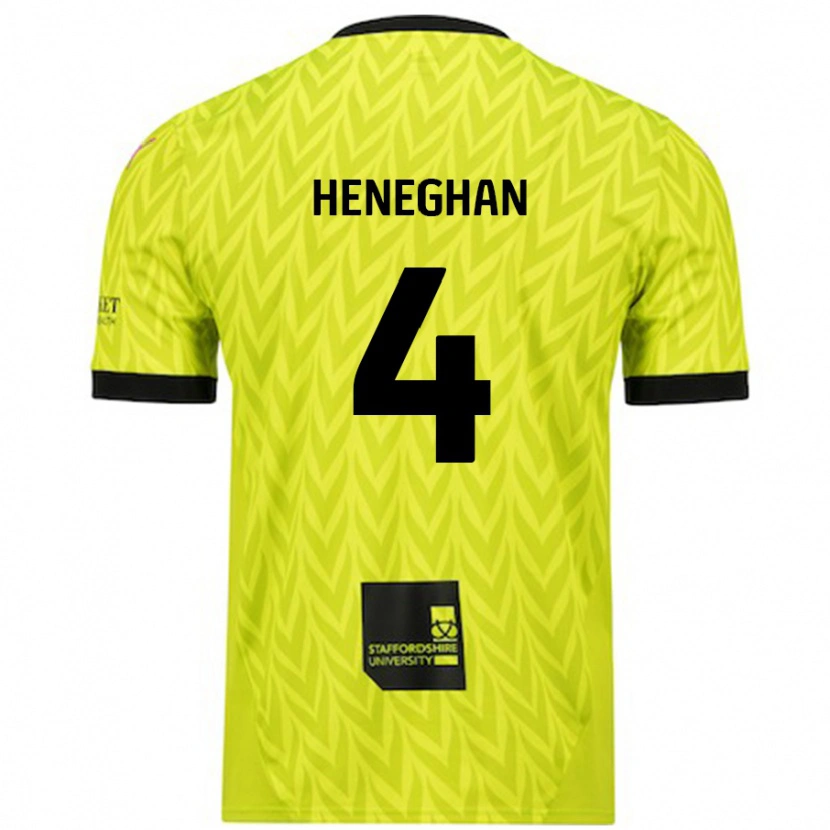 Danxenキッズベン・ヘネガン#4蛍光グリーンアウェイシャツ2024/25ジャージーユニフォーム
