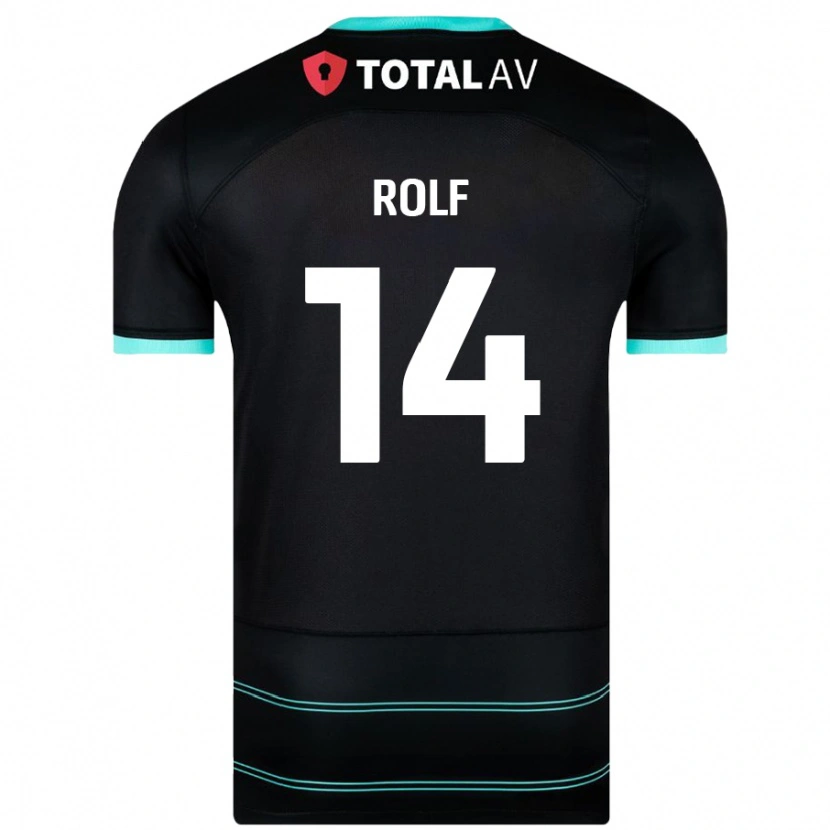 DanxenキッズAnnie Rolf#14黒アウェイシャツ2024/25ジャージーユニフォーム