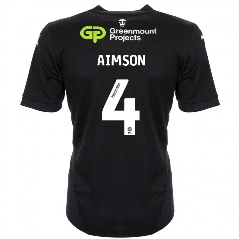 DanxenキッズWill Aimson#4黒アウェイシャツ2024/25ジャージーユニフォーム