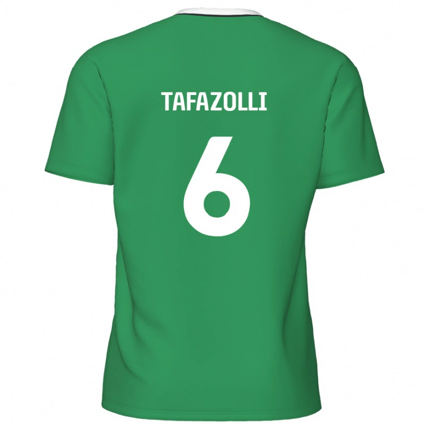 Danxenキッズライアン・タファゾリ#6緑と白のストライプアウェイシャツ2024/25ジャージーユニフォーム