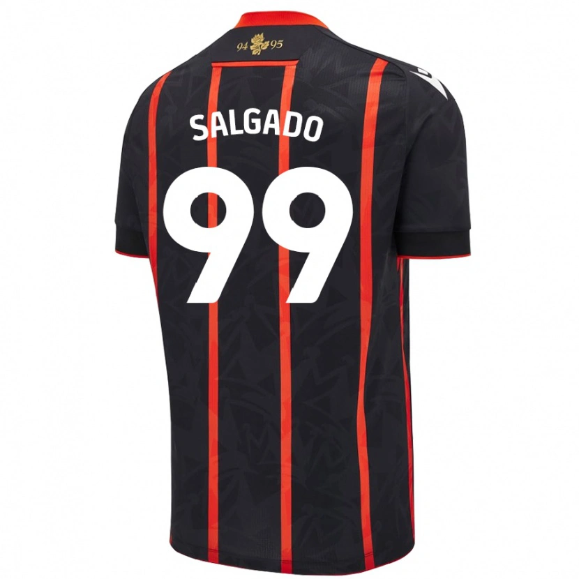 DanxenキッズShanell Salgado#99黒 赤アウェイシャツ2024/25ジャージーユニフォーム