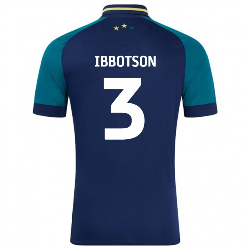 DanxenキッズBeth Ibbotson#3ネイビー ダークグリーンアウェイシャツ2024/25ジャージーユニフォーム