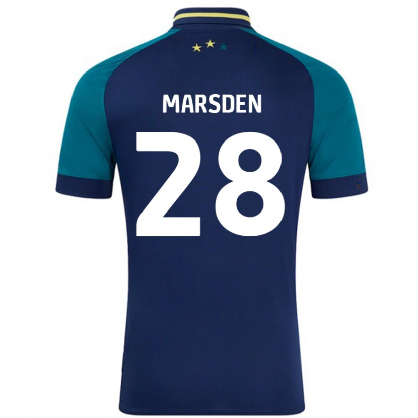 DanxenキッズBrooke Marsden#28ネイビー ダークグリーンアウェイシャツ2024/25ジャージーユニフォーム