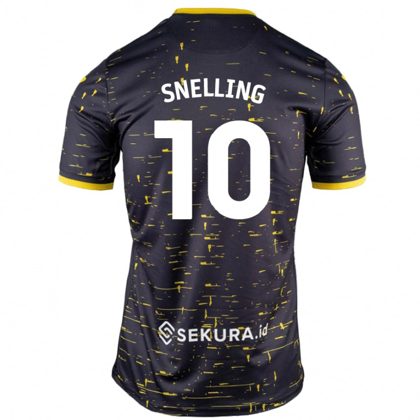 DanxenキッズNatasha Snelling#10黒 黄アウェイシャツ2024/25ジャージーユニフォーム