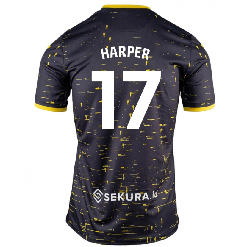 DanxenキッズJess Harper#17黒 黄アウェイシャツ2024/25ジャージーユニフォーム