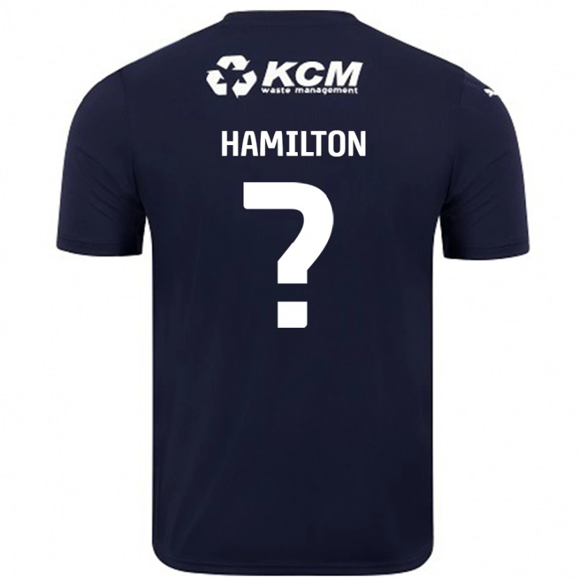 DanxenキッズBailey Hamilton#0ネイビーブルーアウェイシャツ2024/25ジャージーユニフォーム