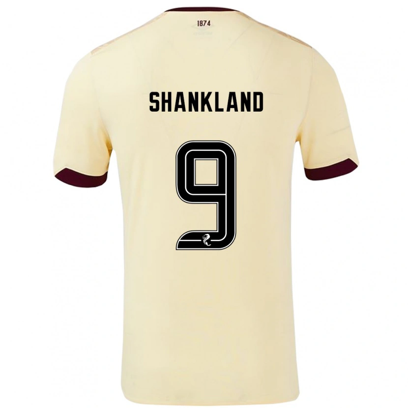 Danxenキッズローレンス・シャンクランド#9クリームバーガンディアウェイシャツ2024/25ジャージーユニフォーム