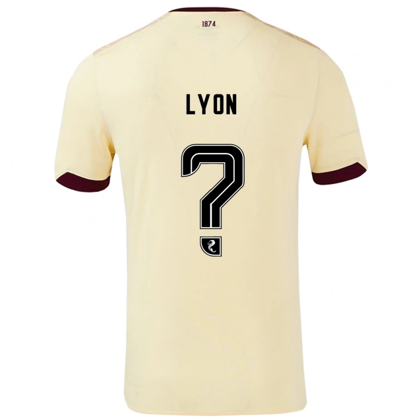 DanxenキッズJack Lyon#0クリームバーガンディアウェイシャツ2024/25ジャージーユニフォーム