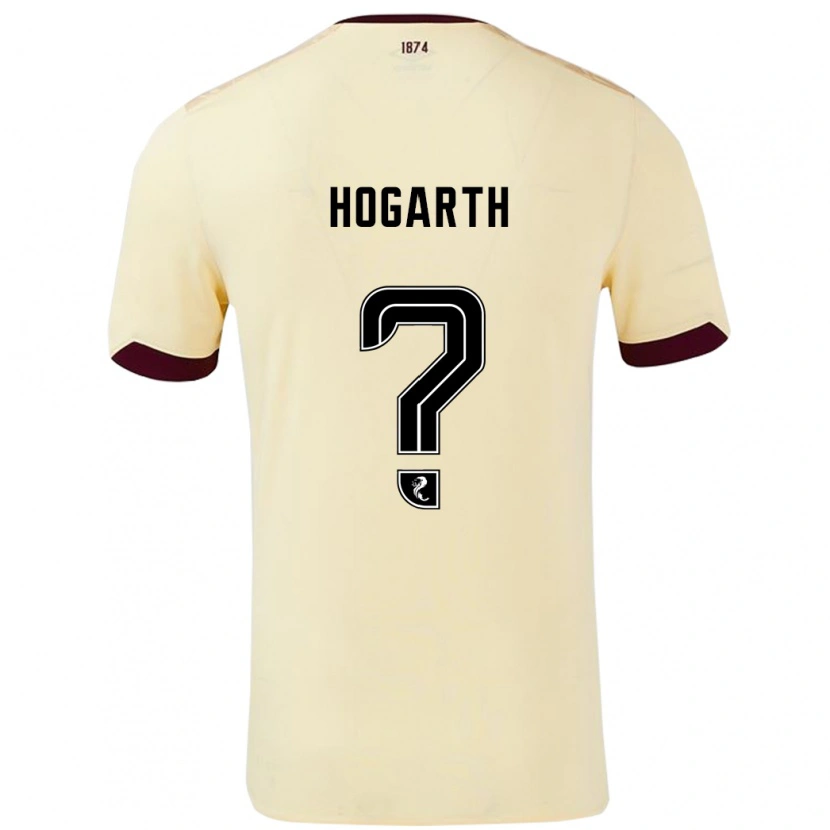 DanxenキッズTaylor Hogarth#0クリームバーガンディアウェイシャツ2024/25ジャージーユニフォーム