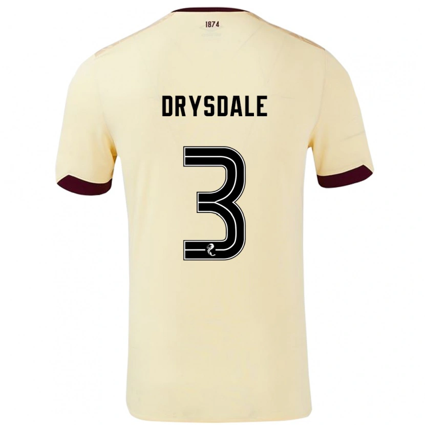 Danxenキッズイーサン・ドライズデール#3クリームバーガンディアウェイシャツ2024/25ジャージーユニフォーム