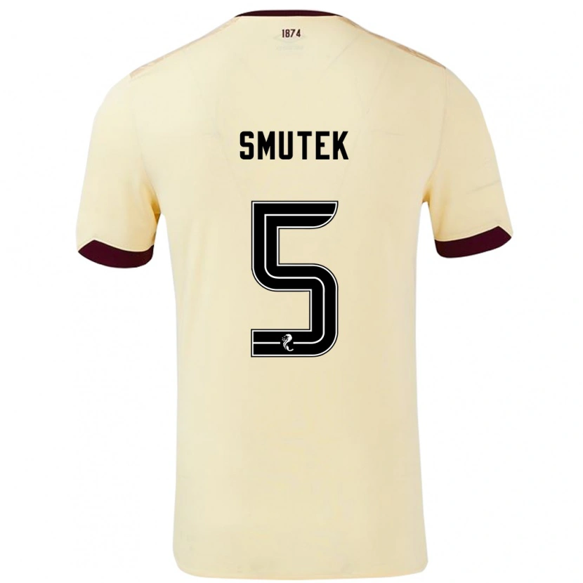 DanxenキッズKai Smutek#5クリームバーガンディアウェイシャツ2024/25ジャージーユニフォーム