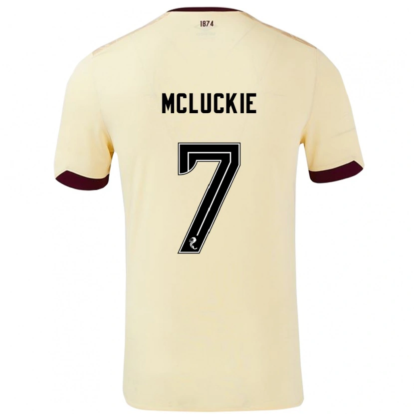 Danxenキッズボビー・マクラッキー#7クリームバーガンディアウェイシャツ2024/25ジャージーユニフォーム