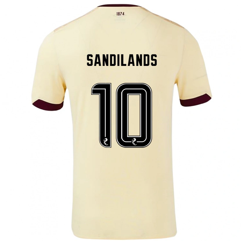 Danxenキッズカラム・サンディランズ#10クリームバーガンディアウェイシャツ2024/25ジャージーユニフォーム