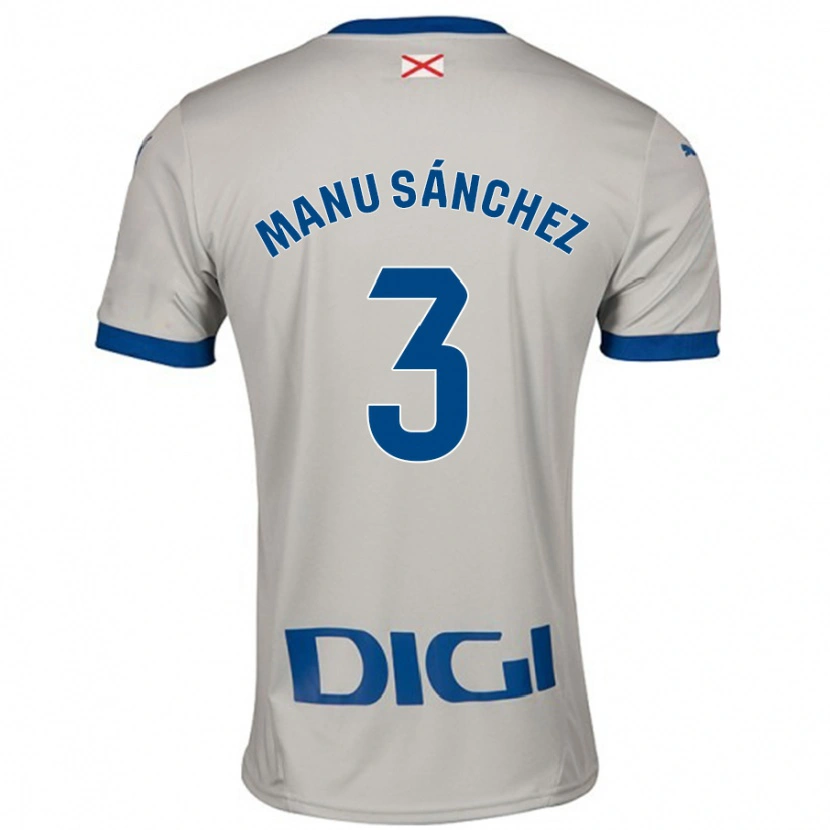 Danxenキッズマヌ・サンチェス#3ライトグレーアウェイシャツ2024/25ジャージーユニフォーム
