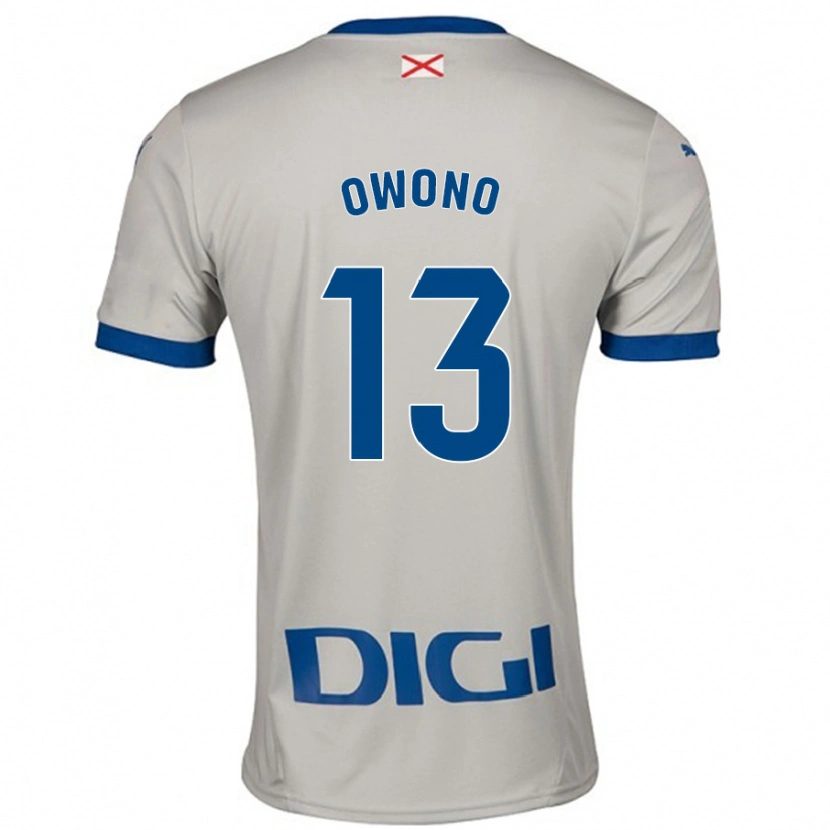 Danxenキッズヘスス・オウォノ#13ライトグレーアウェイシャツ2024/25ジャージーユニフォーム