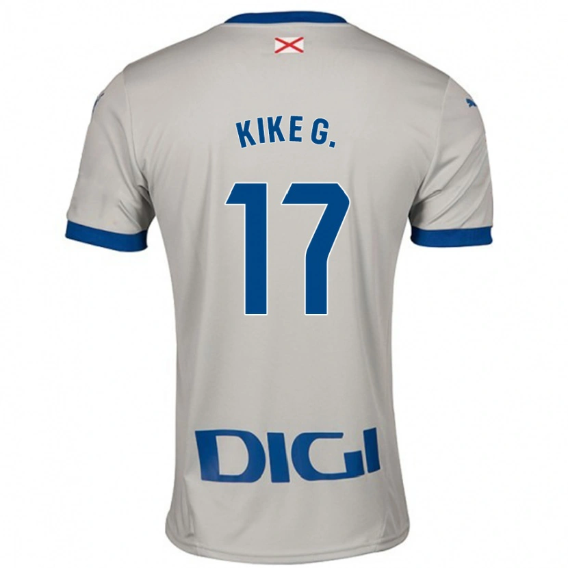 Danxenキッズエンリケ・ガルシア・マルティネス#17ライトグレーアウェイシャツ2024/25ジャージーユニフォーム