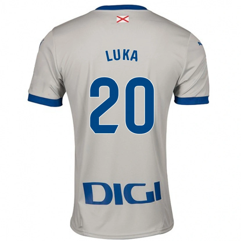 Danxenキッズルカ・ロメロ#20ライトグレーアウェイシャツ2024/25ジャージーユニフォーム