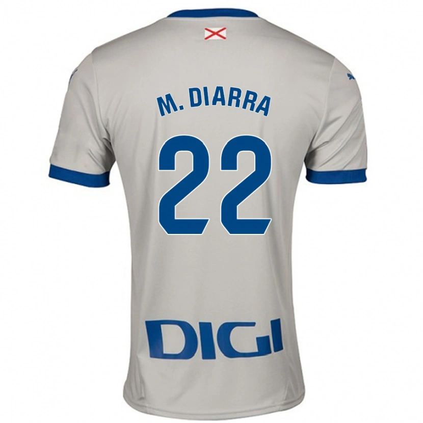 Danxenキッズムサ・ディアッラ#22ライトグレーアウェイシャツ2024/25ジャージーユニフォーム
