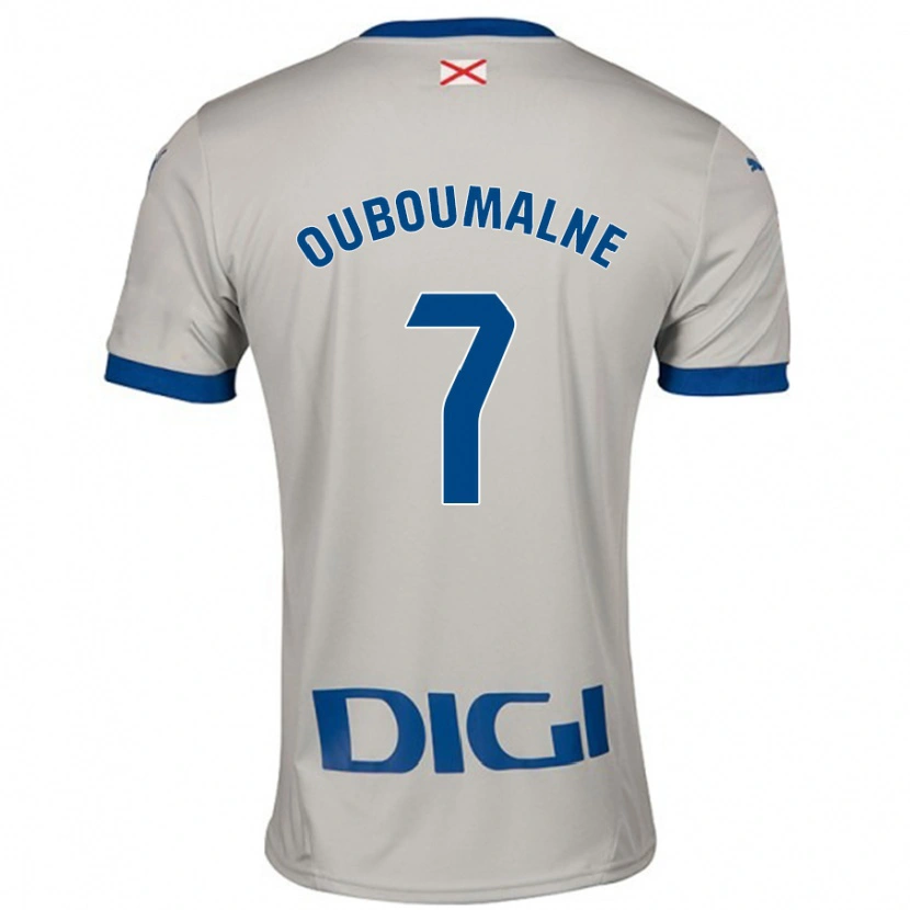 DanxenキッズIbra Ouboumalne#7ライトグレーアウェイシャツ2024/25ジャージーユニフォーム