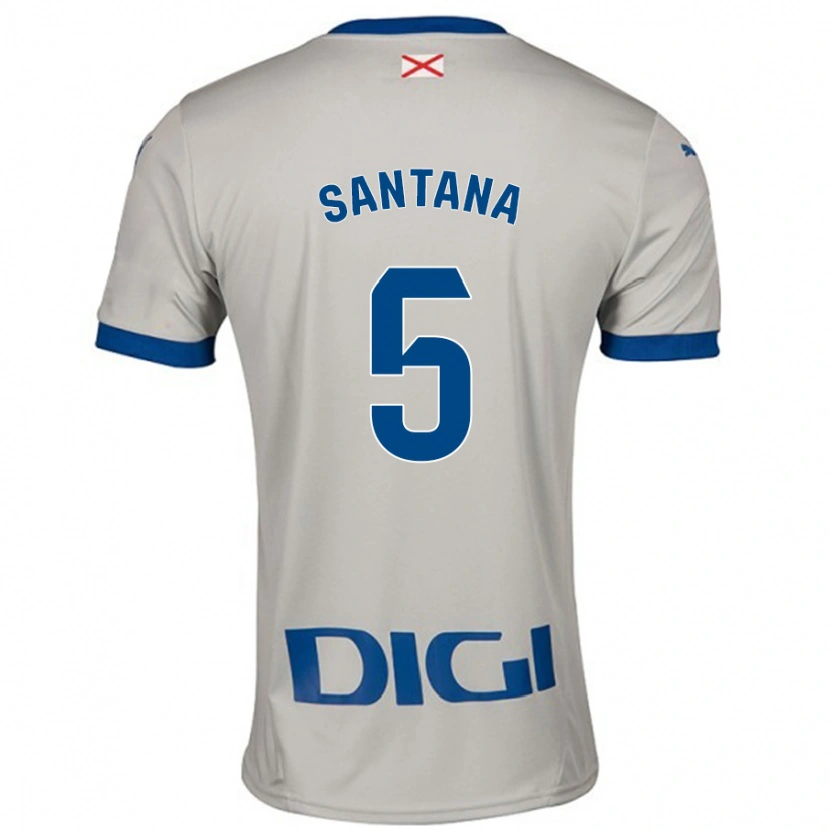 Danxenキッズバネッサ・サンタナ#5ライトグレーアウェイシャツ2024/25ジャージーユニフォーム