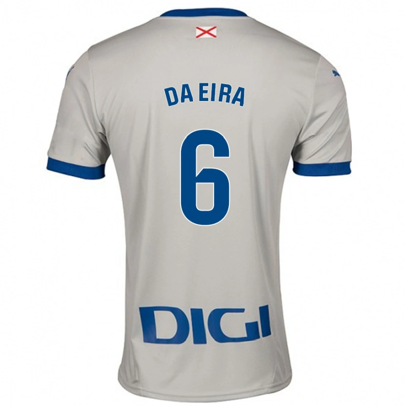 DanxenキッズStefanie Da Eira#6ライトグレーアウェイシャツ2024/25ジャージーユニフォーム