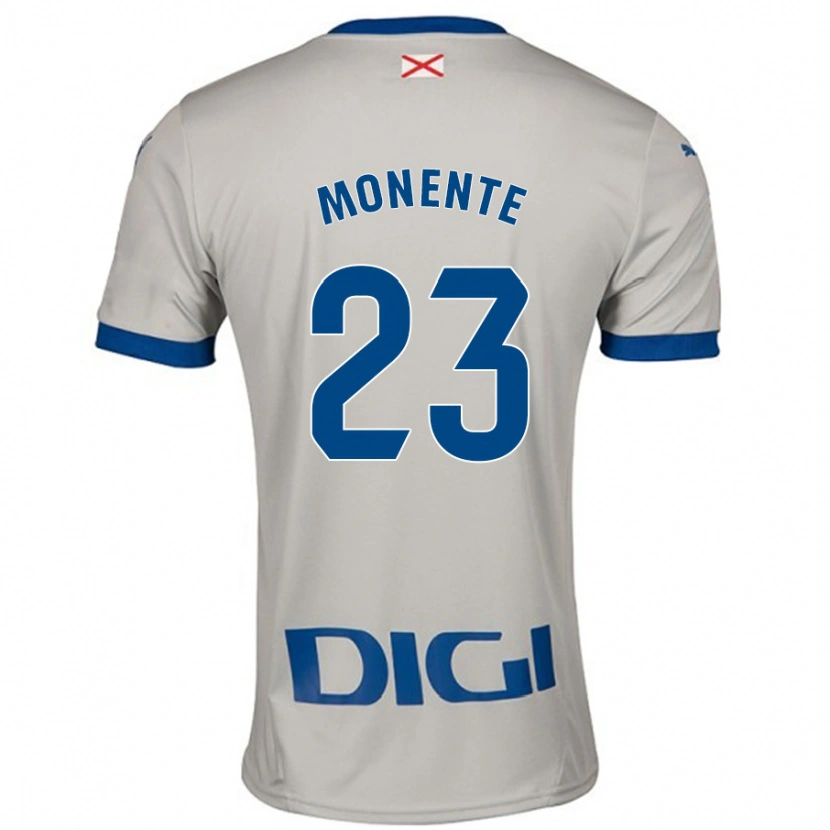 DanxenキッズLeyre Monente#23ライトグレーアウェイシャツ2024/25ジャージーユニフォーム