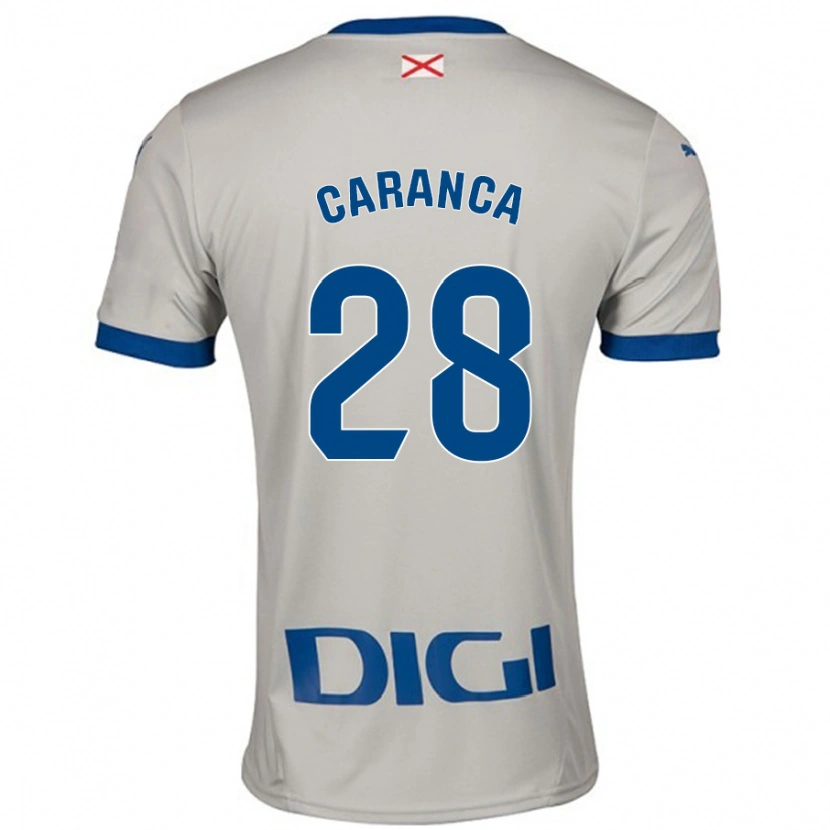 DanxenキッズSara Caranca#28ライトグレーアウェイシャツ2024/25ジャージーユニフォーム