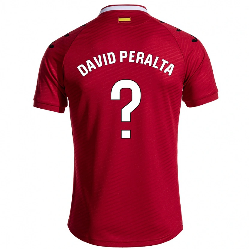 DanxenキッズJuan David Peralta#0ダークレッドアウェイシャツ2024/25ジャージーユニフォーム