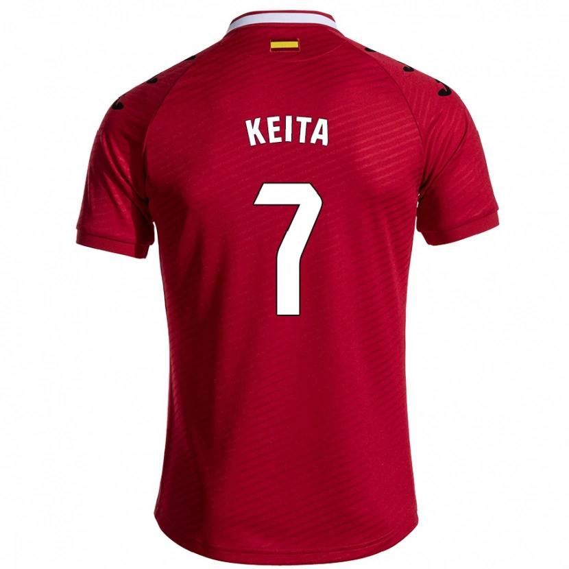 DanxenキッズAbdoulaye Keita#7ダークレッドアウェイシャツ2024/25ジャージーユニフォーム