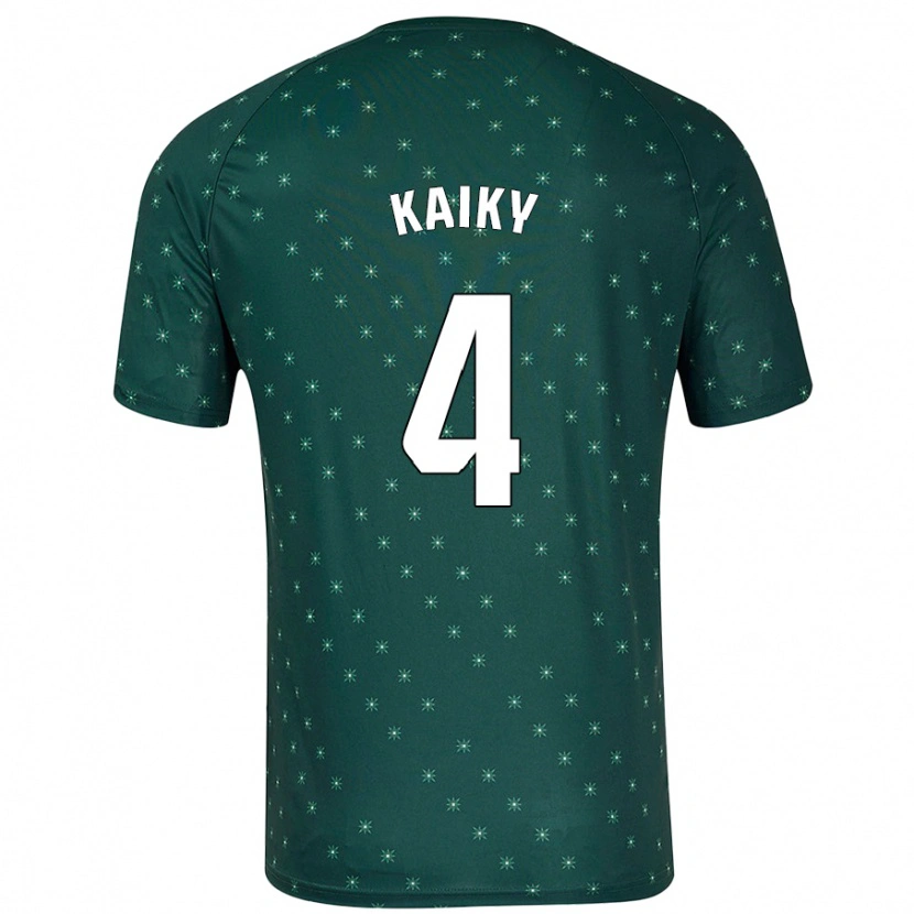 Danxenキッズカイキー・フェルナンデス・メロ#4ダークグリーンアウェイシャツ2024/25ジャージーユニフォーム