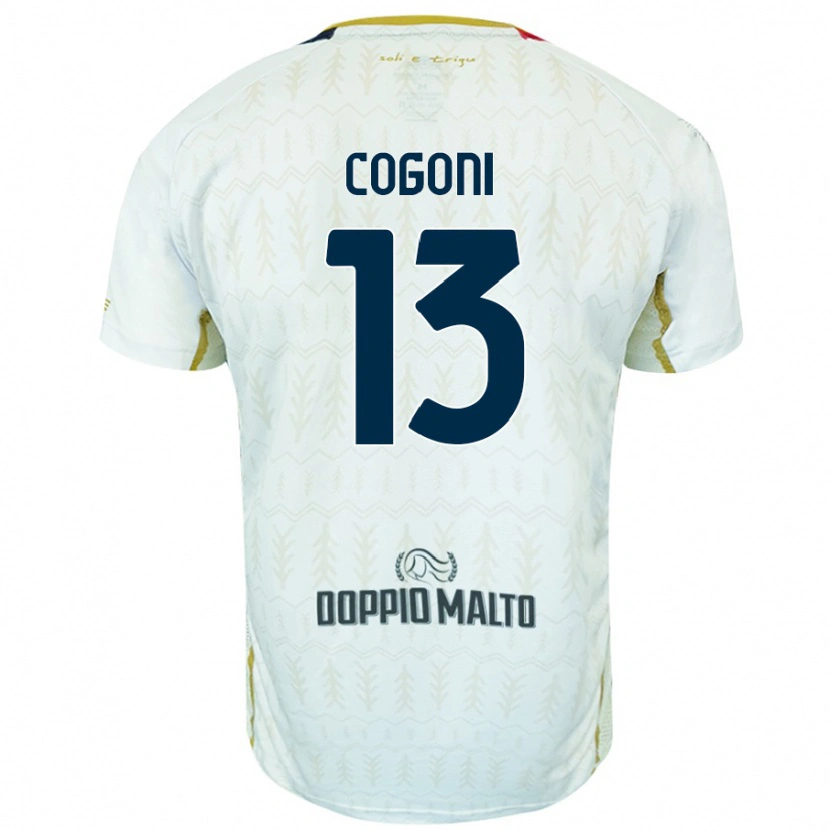 DanxenキッズAndrea Cogoni#13白アウェイシャツ2024/25ジャージーユニフォーム