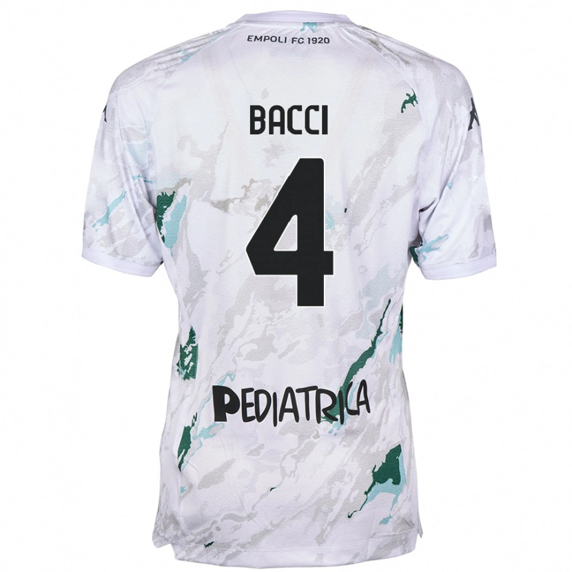 DanxenキッズJacopo Bacci#4グレーアウェイシャツ2024/25ジャージーユニフォーム