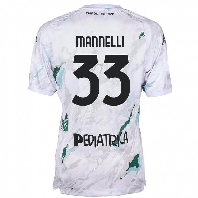 DanxenキッズMatteo Mannelli#33グレーアウェイシャツ2024/25ジャージーユニフォーム