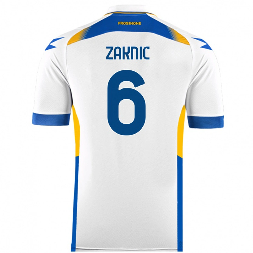 DanxenキッズLazar Zaknic#6白アウェイシャツ2024/25ジャージーユニフォーム