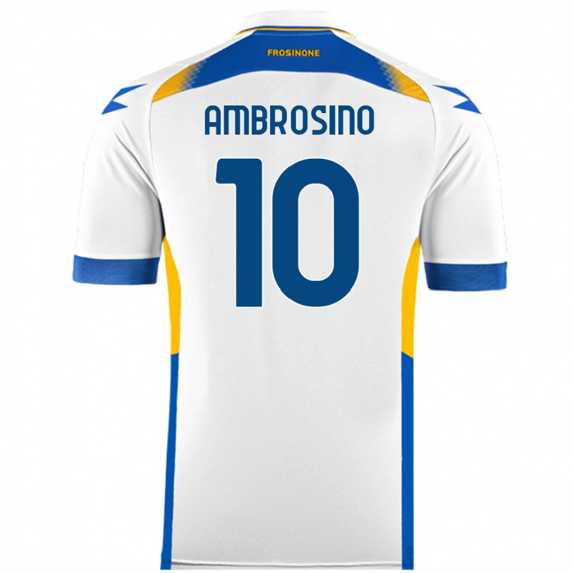 Danxenキッズジュゼッペ・アンブロジーノ#10白アウェイシャツ2024/25ジャージーユニフォーム