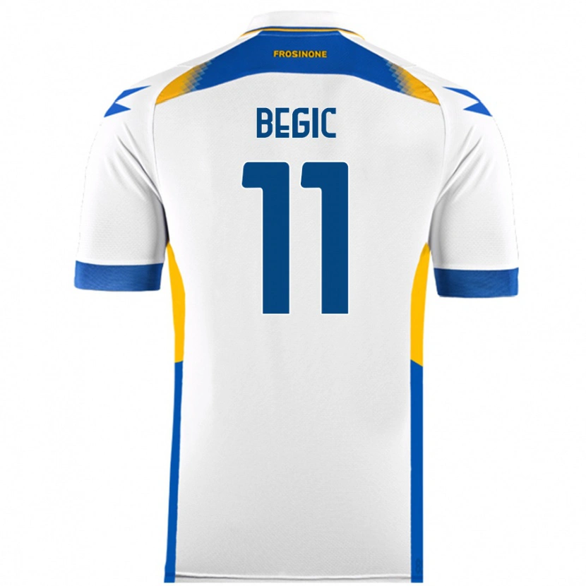 DanxenキッズTjas Begic#11白アウェイシャツ2024/25ジャージーユニフォーム