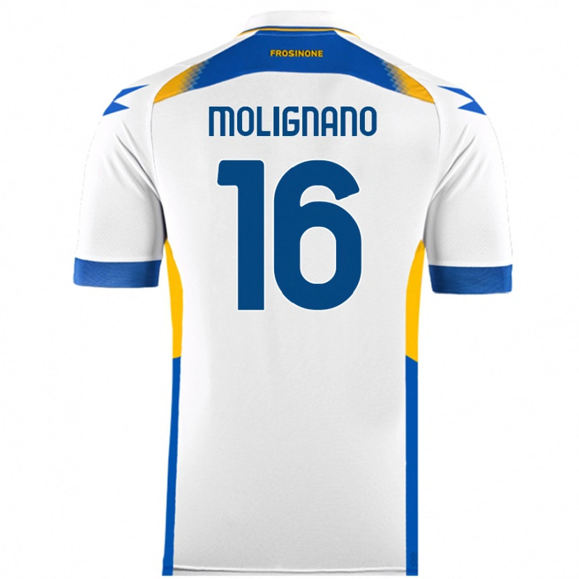 DanxenキッズGaetano Molignano#16白アウェイシャツ2024/25ジャージーユニフォーム