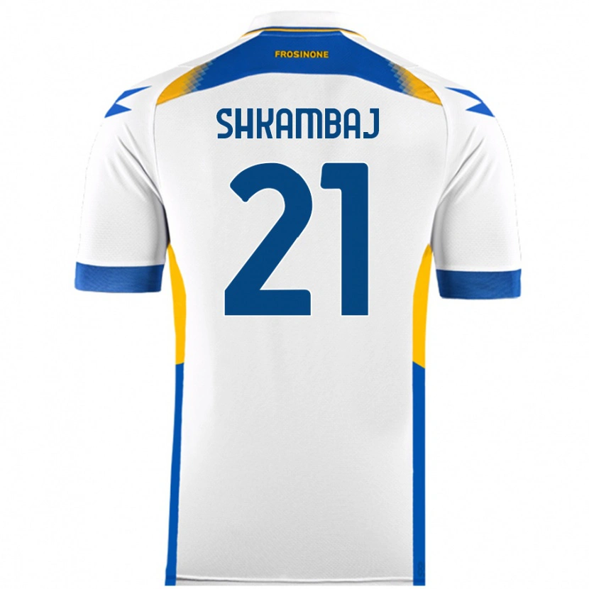 DanxenキッズArdit Shkambaj#21白アウェイシャツ2024/25ジャージーユニフォーム