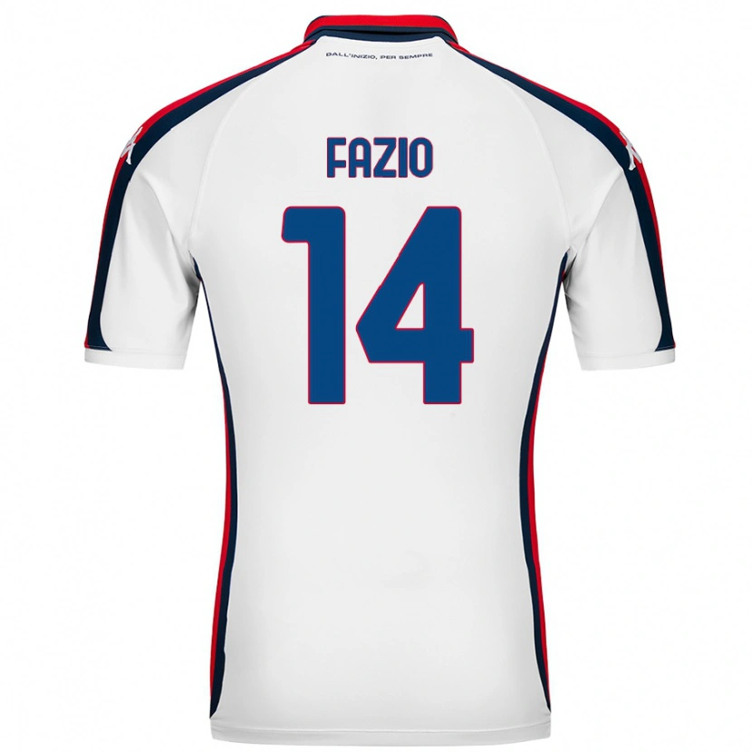 DanxenキッズTommaso Fazio#14白アウェイシャツ2024/25ジャージーユニフォーム