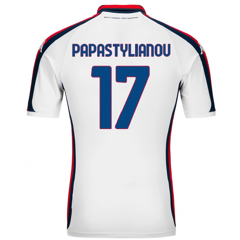 DanxenキッズLysandros Andreas Papastylianou#17白アウェイシャツ2024/25ジャージーユニフォーム
