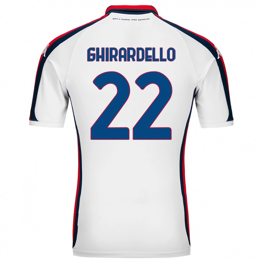 DanxenキッズTommaso Ghirardello#22白アウェイシャツ2024/25ジャージーユニフォーム