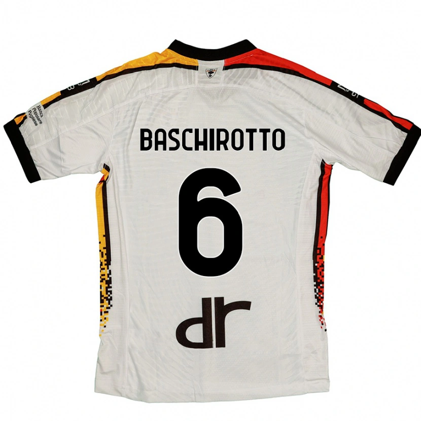 Danxenキッズフェデリコ・バスキロット#6白 黒アウェイシャツ2024/25ジャージーユニフォーム