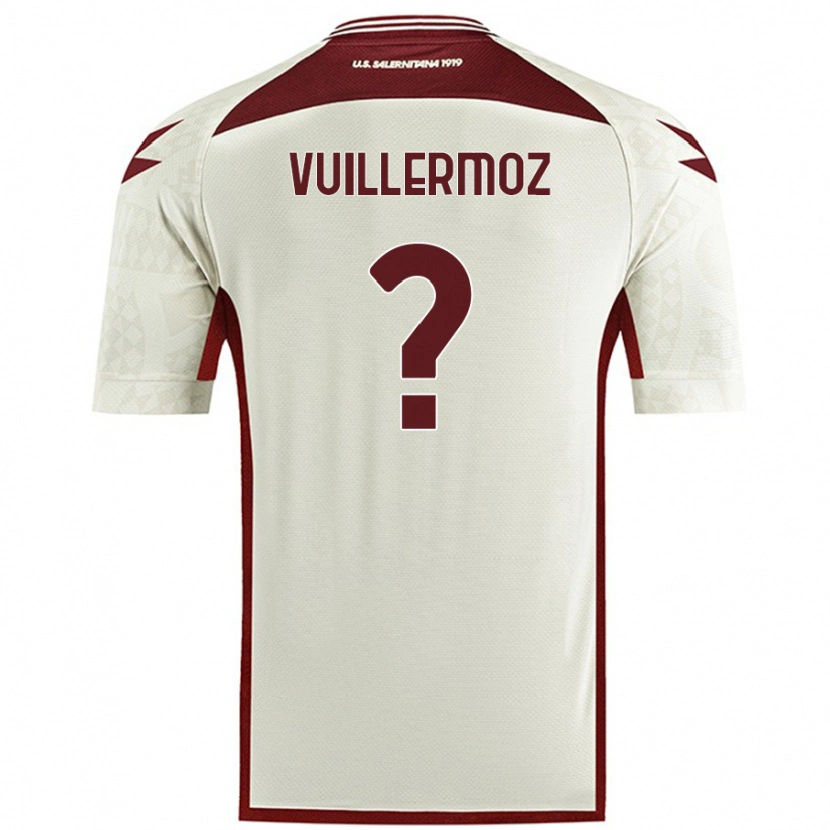 DanxenキッズJoshua Vuillermoz#0クリームカラーアウェイシャツ2024/25ジャージーユニフォーム