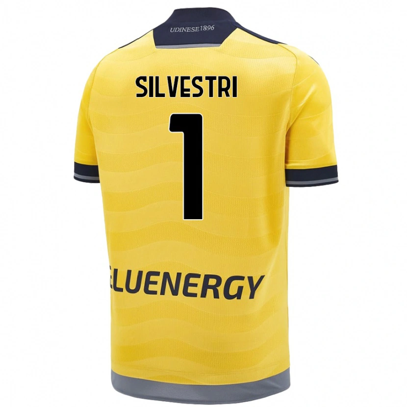 Danxenキッズマルコ・シルベストリ#1ゴールデンアウェイシャツ2024/25ジャージーユニフォーム