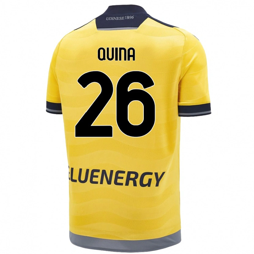 Danxenキッズドミンゴス・クイナ#26ゴールデンアウェイシャツ2024/25ジャージーユニフォーム