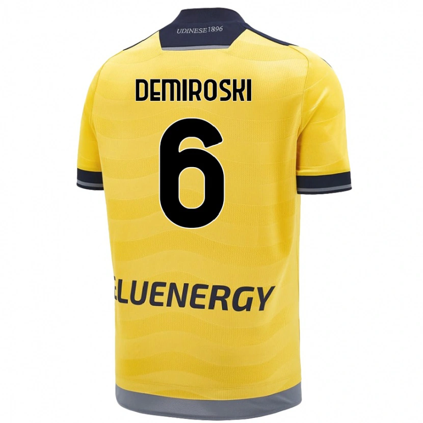 Danxenキッズシェノル・デミロスキー#6ゴールデンアウェイシャツ2024/25ジャージーユニフォーム