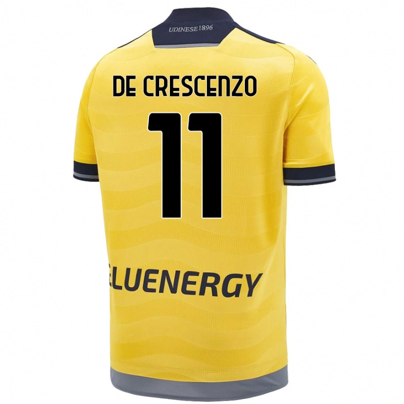 Danxenキッズマルコ・デ・クレシェンツォ#11ゴールデンアウェイシャツ2024/25ジャージーユニフォーム
